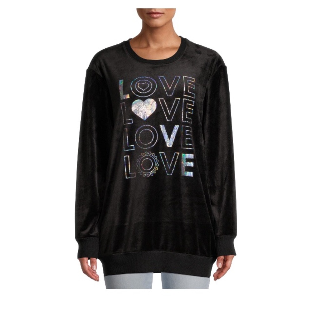 Juniors Graphic Pullover Sweatshirt with Free Mask